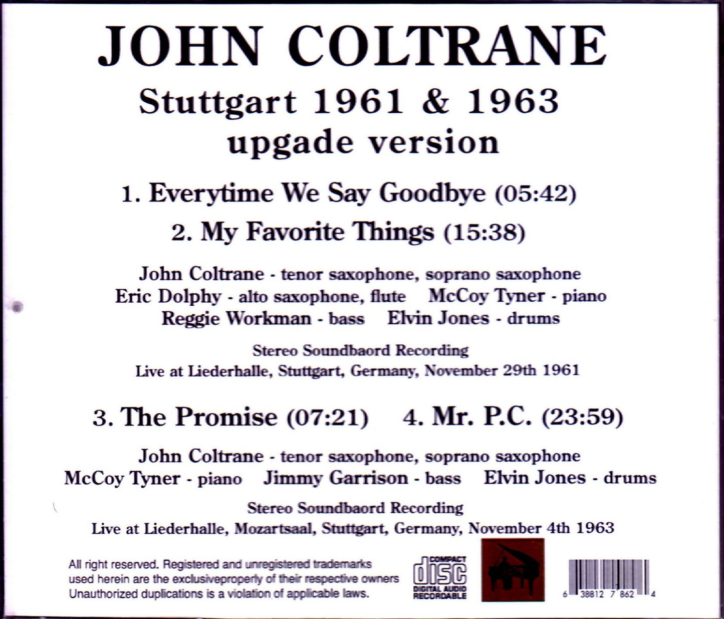 John Coltrane/Germany 1961 & more
