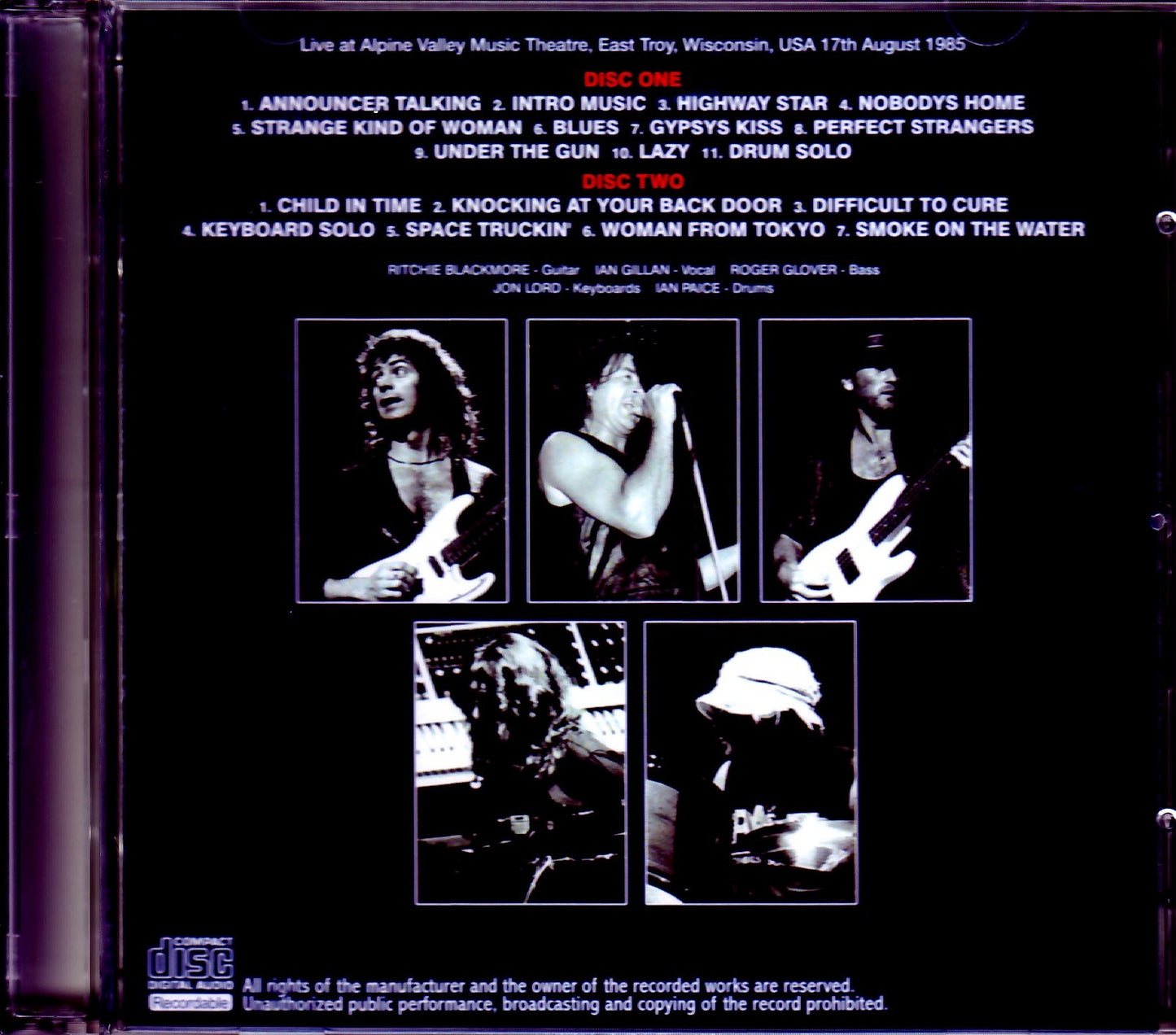 Deep Purple/WI, USA 1985