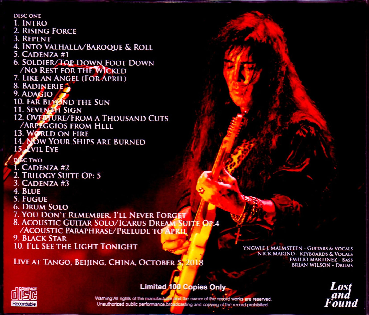Yngwie Malmsteen/China 2018