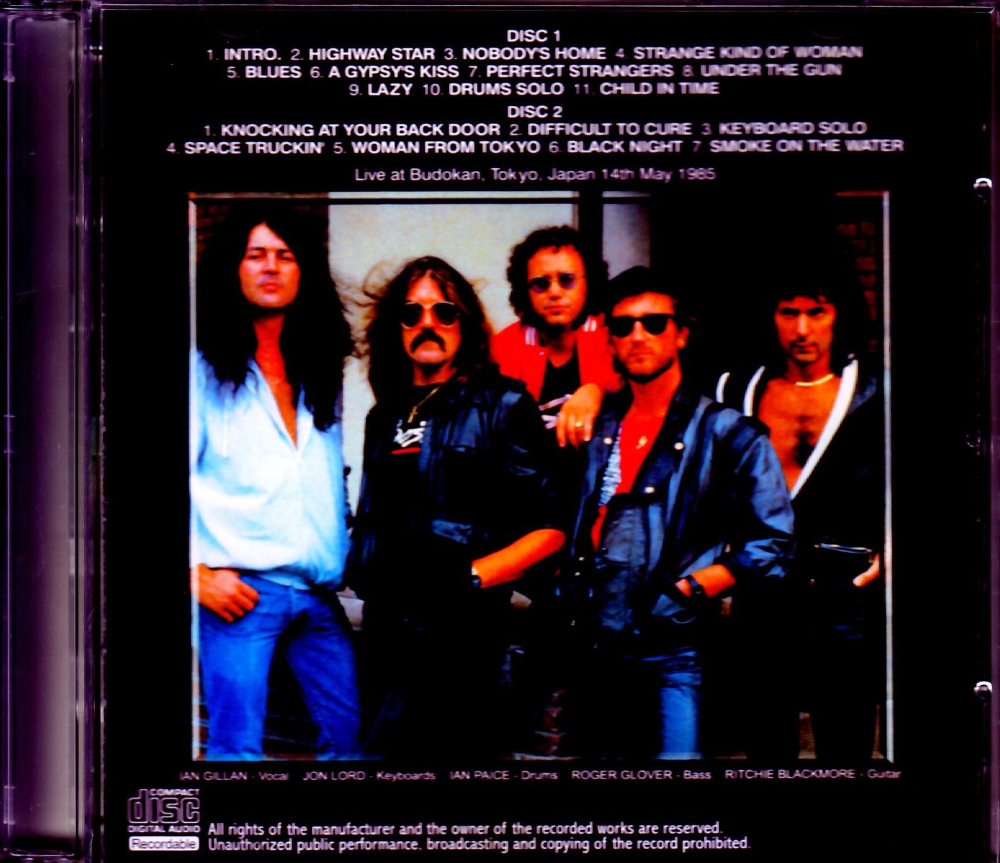 Deep Purple/Tokyo,Japan 5.14.1985