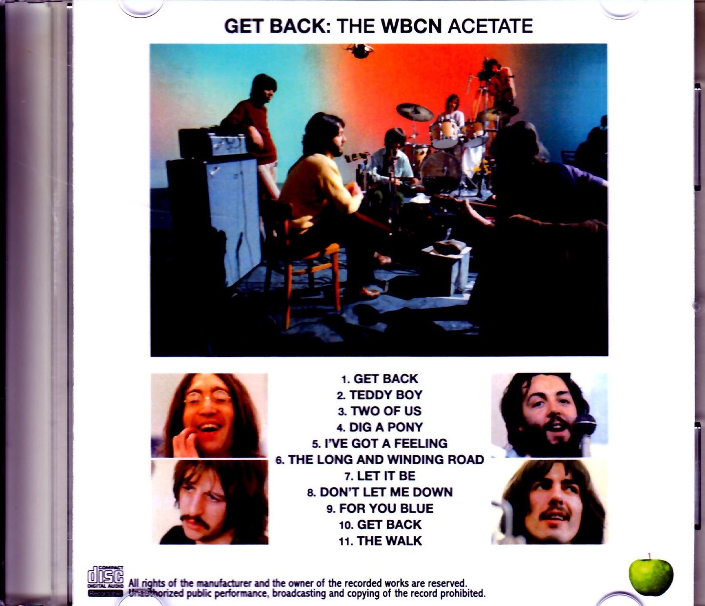 Beatles/Get Back WBCN Acetate