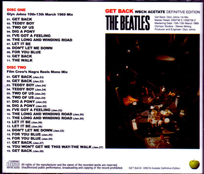 Beatles/Get Back Glyn Johns 1st Mix & more