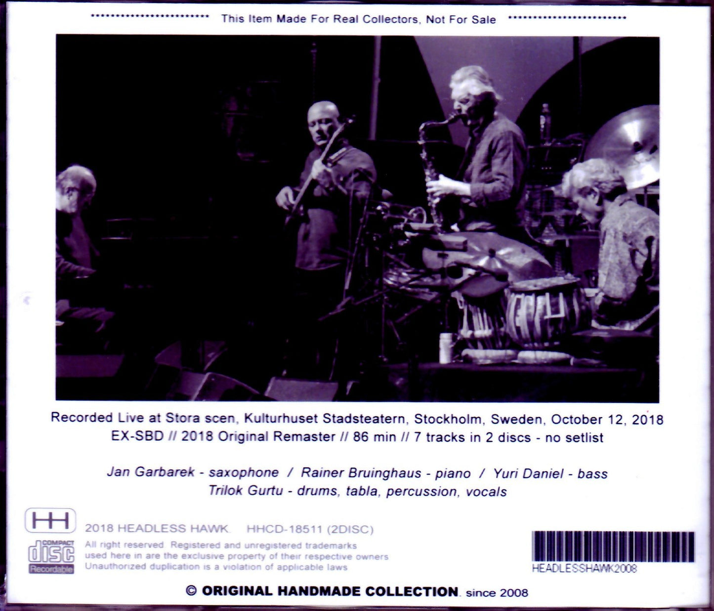 Jan Garbarek Group/Swede 2018