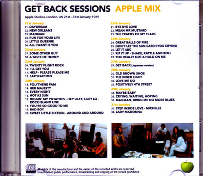 Beatles/Apple Studios, London, UK 21st-31st January 1969