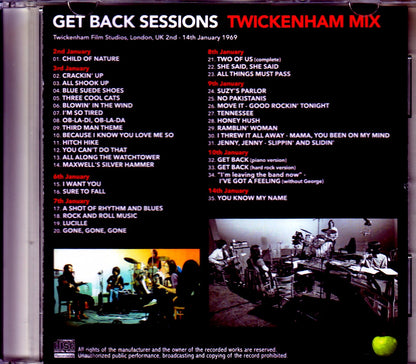 Beatles/Twickenham Film Studios, London, UK 2nd-14th January 1969