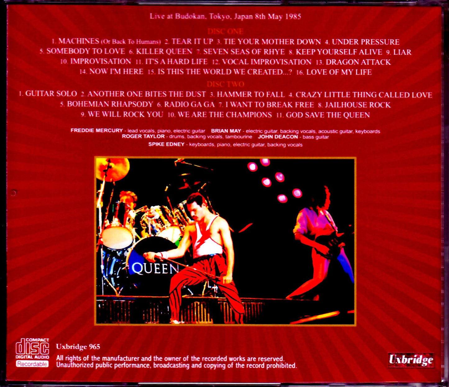 Queen/Tokyo,Japan 5.8.1985
