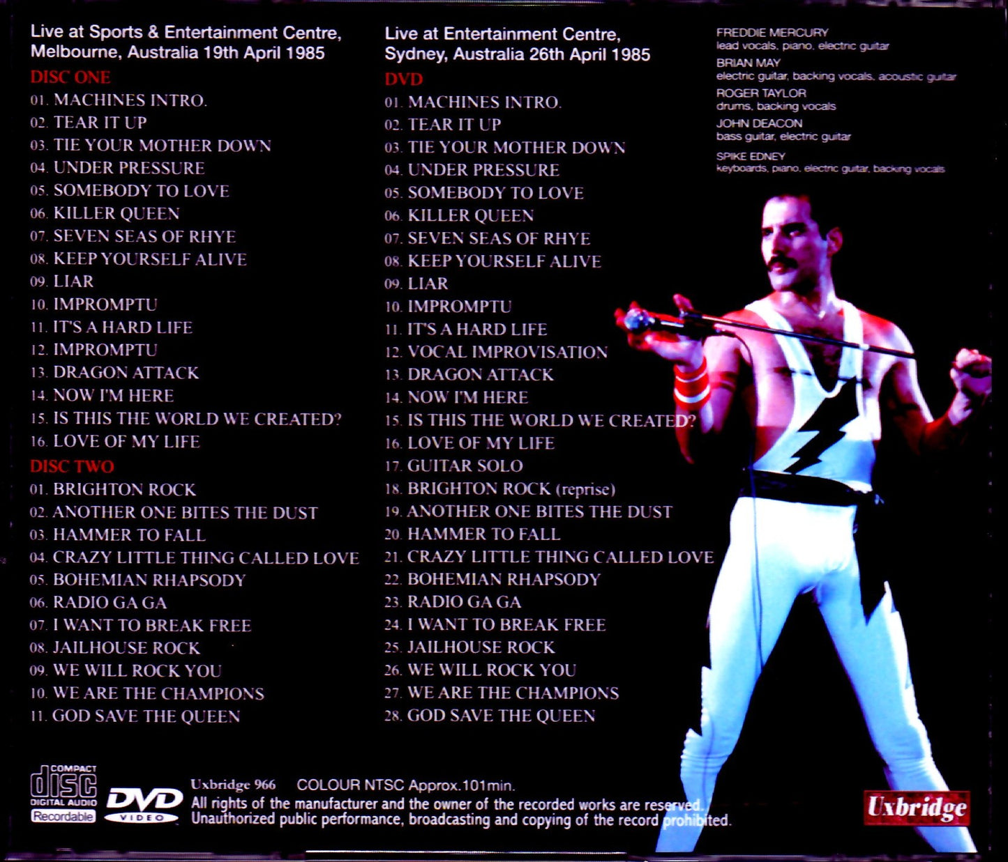 Queen/Australia 1985 S&V