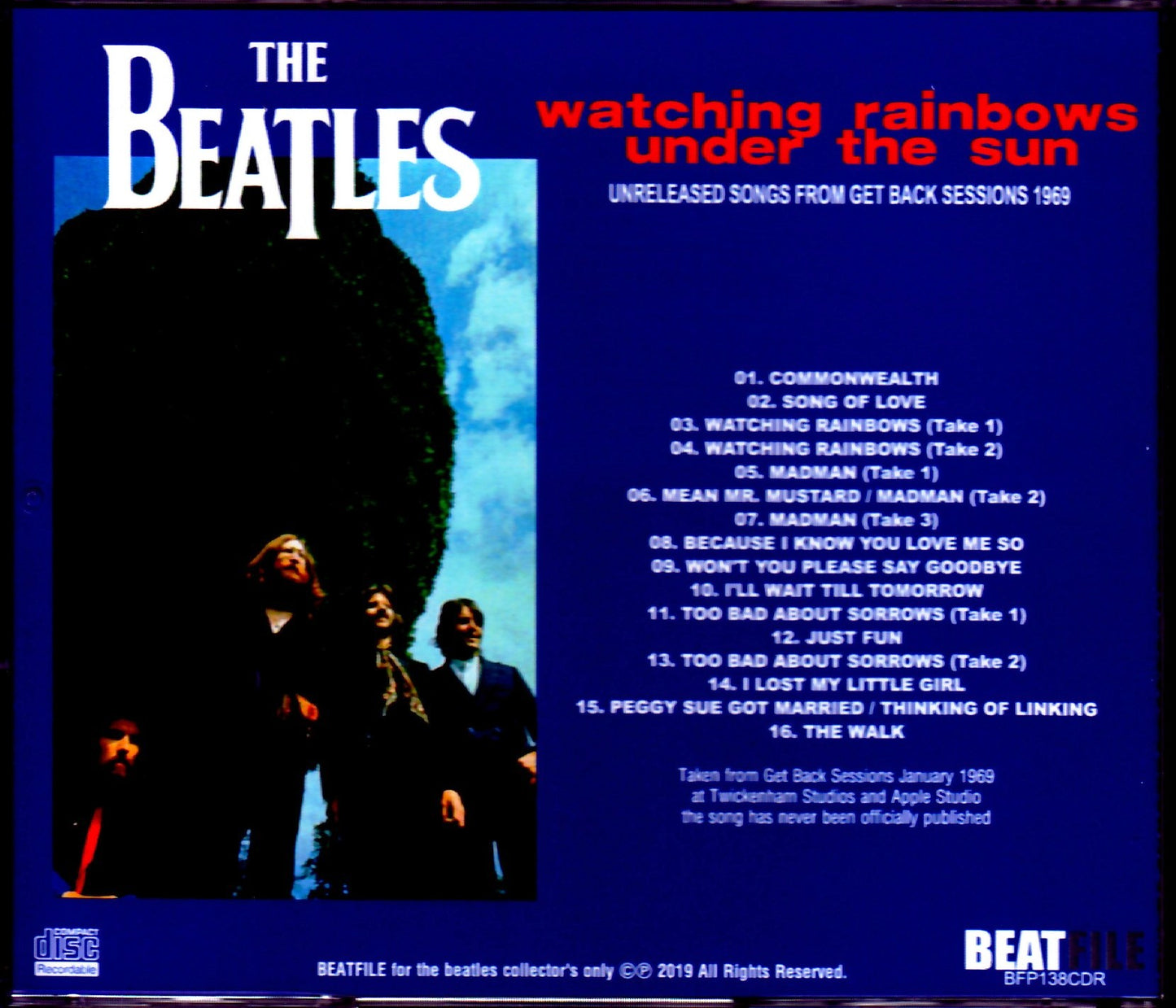 Beatles/Get Back Sessions January 1969 at Twickenham Studios and Apple Studio