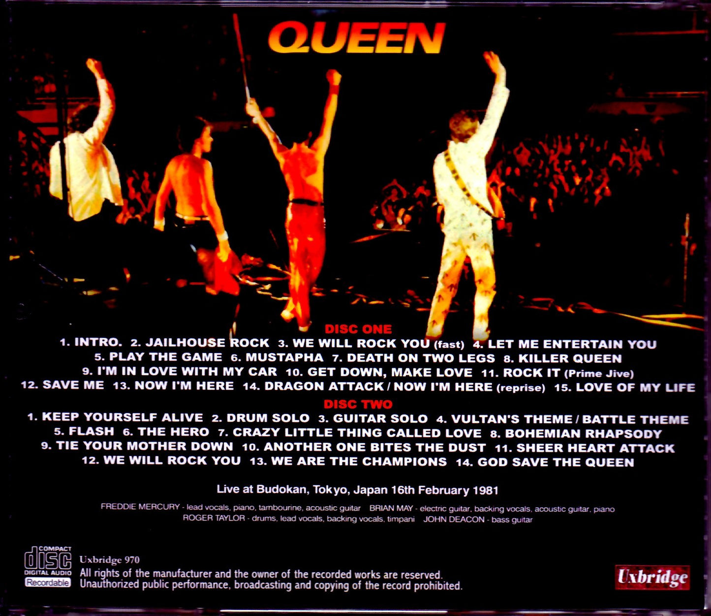 Queen/Tokyo,Japan 2.16.1981