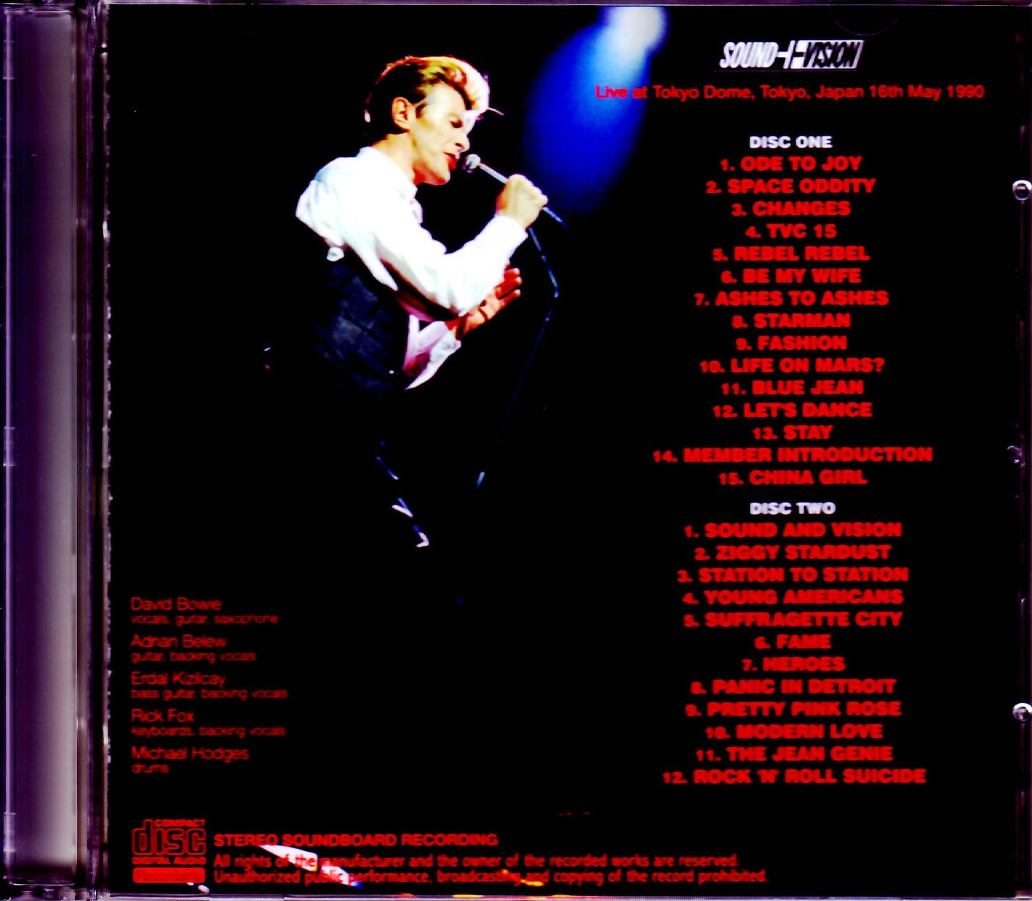 David Bowie/Tokyo,Japan 5.16.1990 Complete