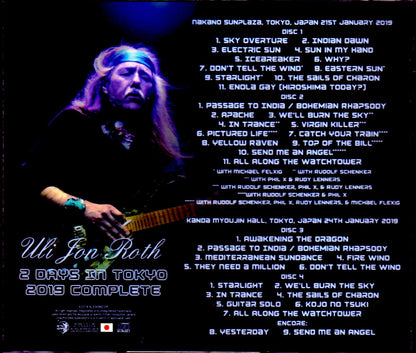 Uli Jon Roth/Tokyo,Japan 2019 2Days Complete