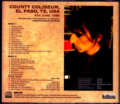 Alice Cooper/TX,USA 1980 Pre-Broadcast Master
