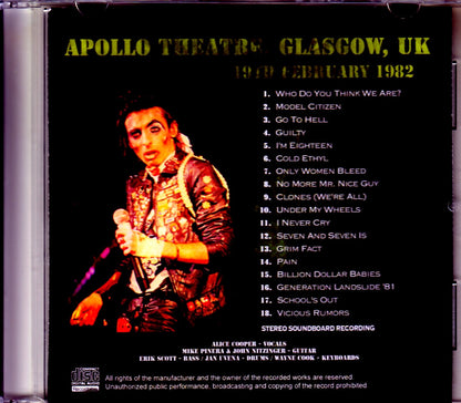 Alice Cooper/UK 1982