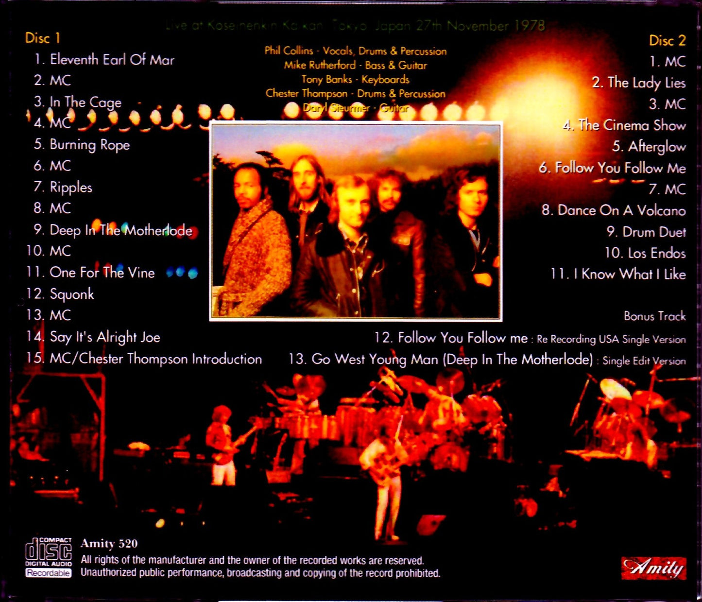 Genesis/Tokyo,Japan 11.27.1978 & more