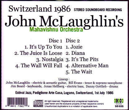 John McLaughlin,Mahavishnu Orchestra/Switzerland 1986
