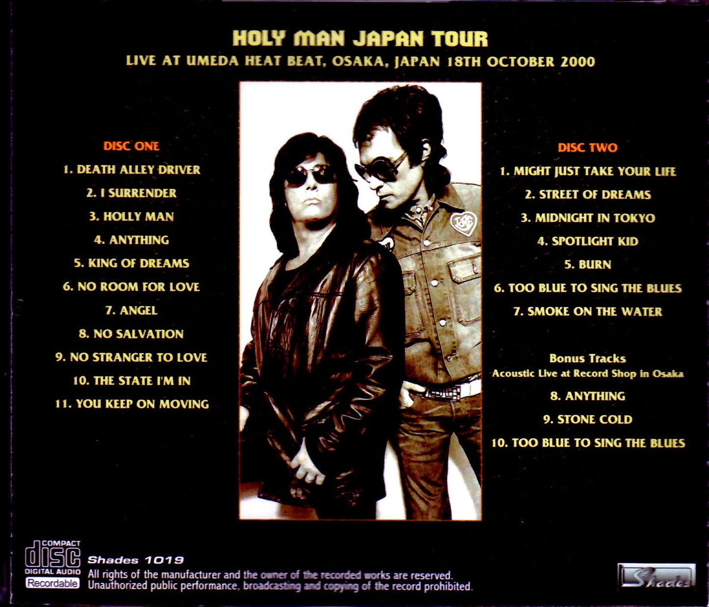Joe Lynn Turner,Glenn Hughes/Osaka,Japan 2000