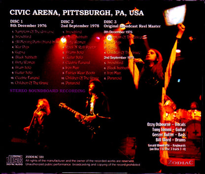 Black Sabbath/PA,USA 1976・1978 Stereo SBD & Pre-Broadcast Masters