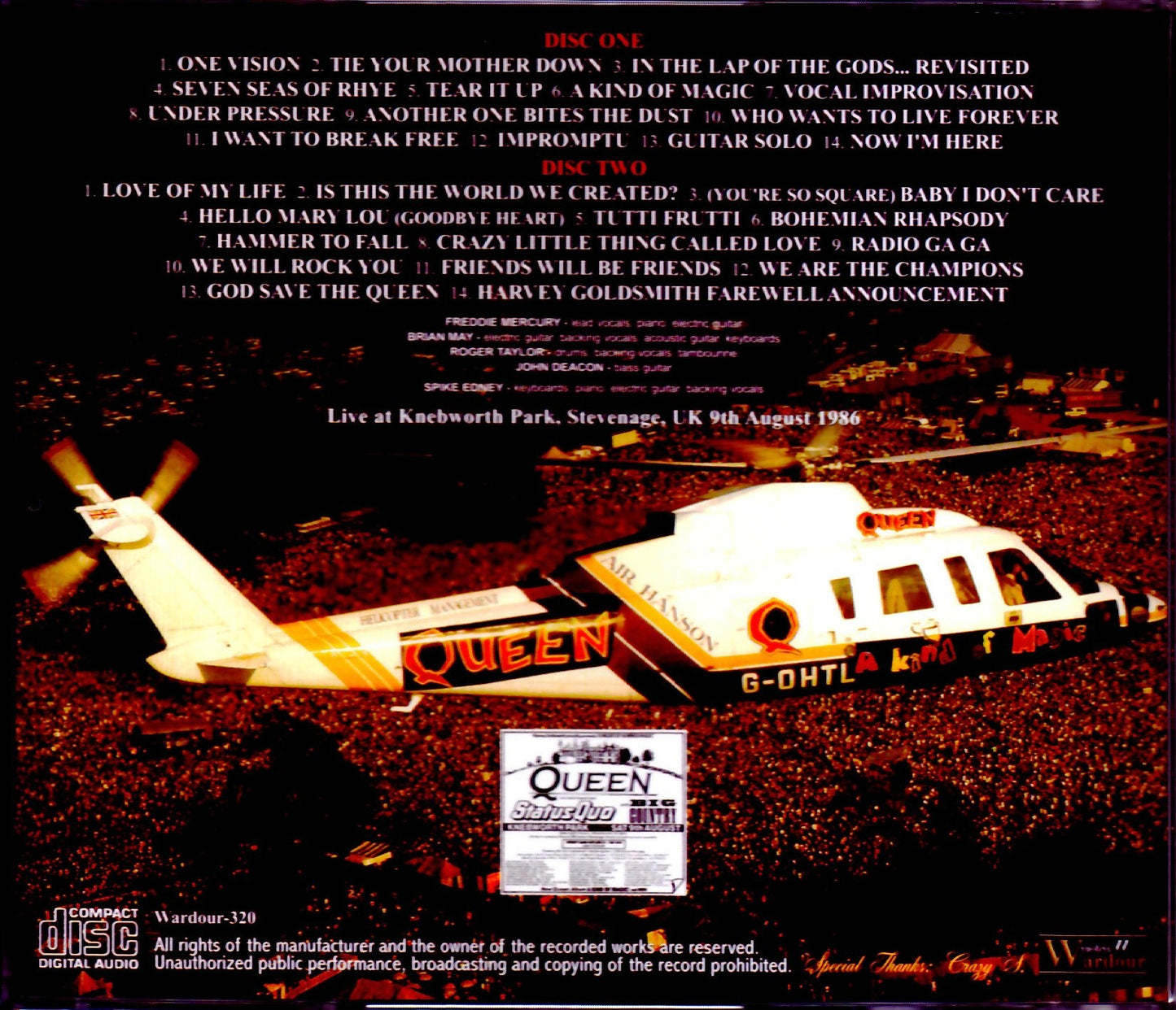 Queen/Knebworth,UK 1986 Upgrade