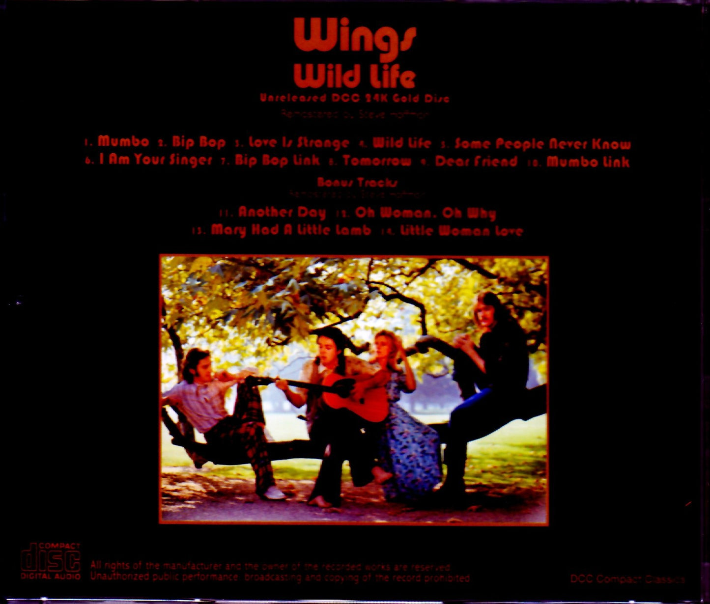 Paul McCartney,Wings/Wild Life DCC Compact Classics Remaster