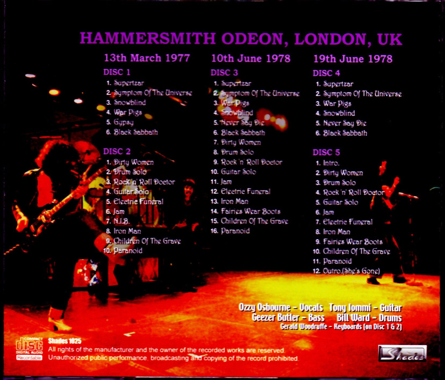 Black Sabbath/London,UK 1977-1978
