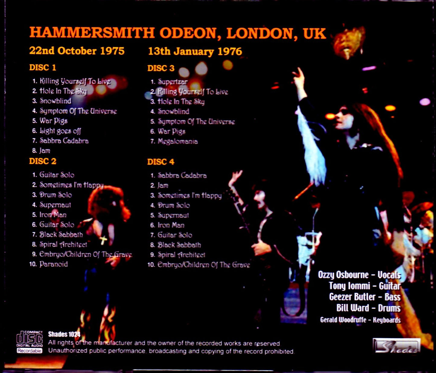 Black Sabbath/London,UK 1975-1976
