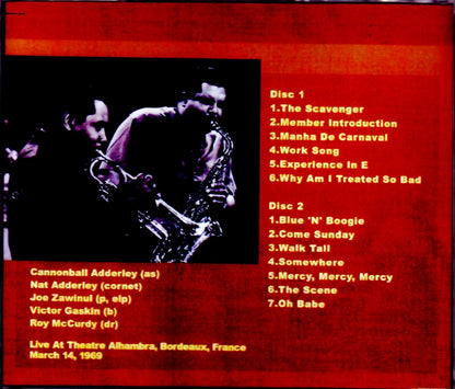 Cannonball Adderley/France 1969