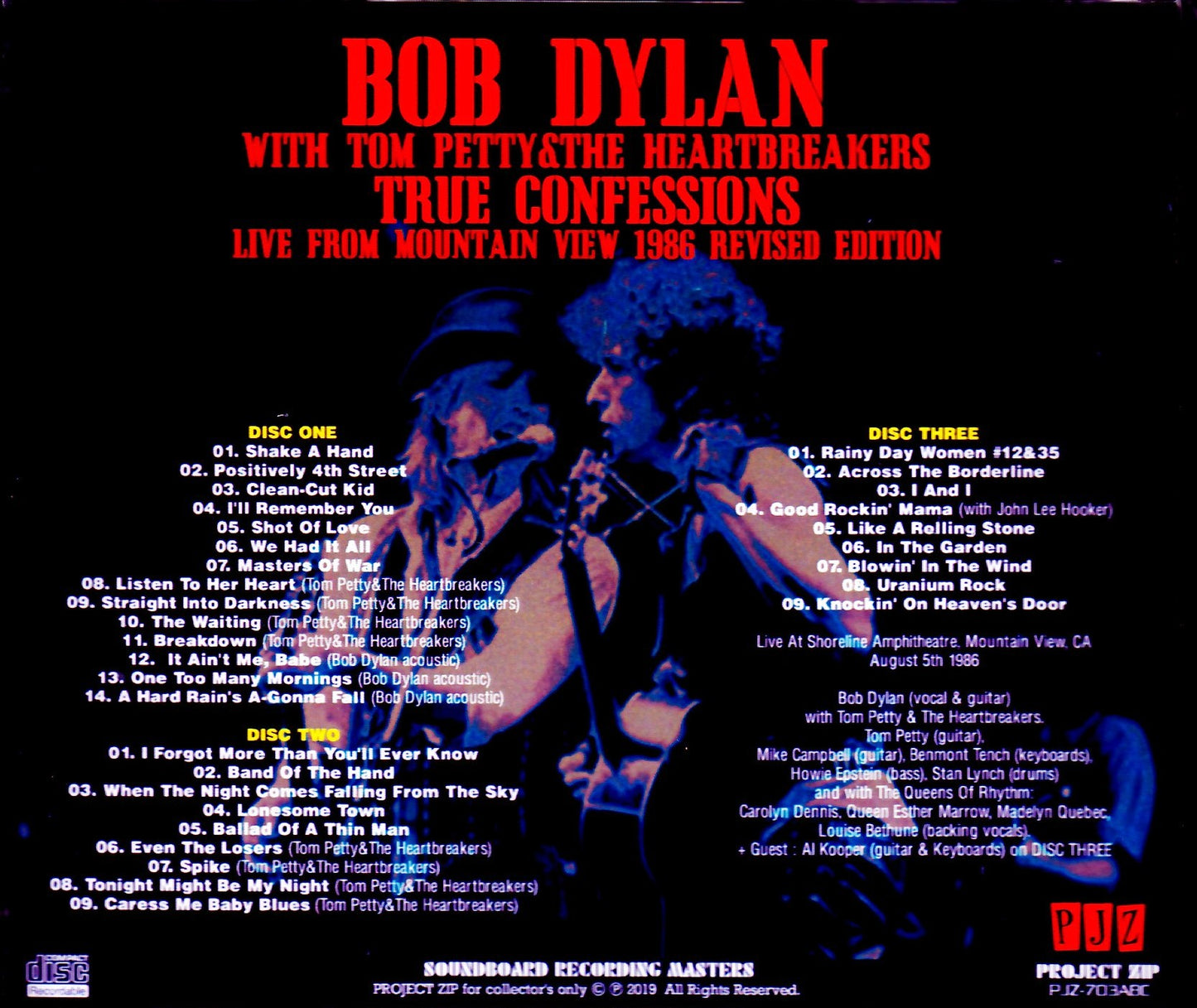 Bob Dylan,Tom Petty & the Heartbreakers/CA,USA 1986 SBD Ver.