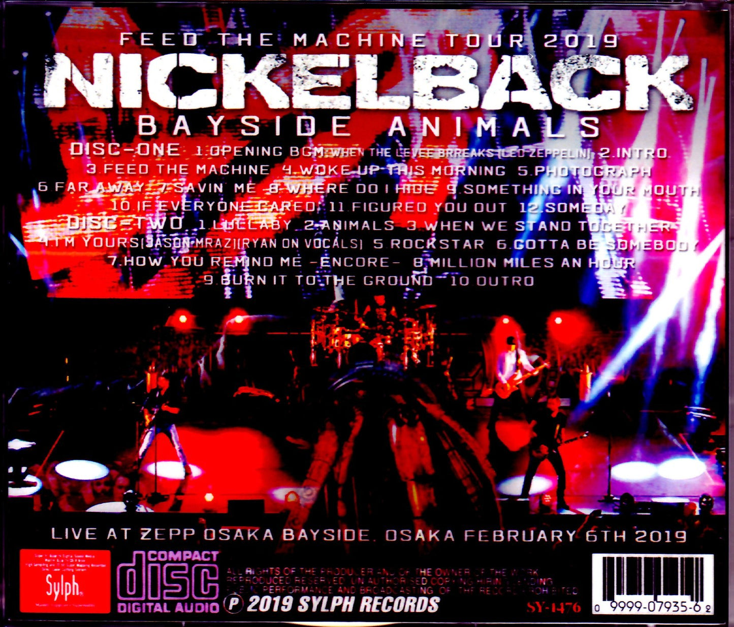 Nickelback/Osaka,Japan 2019
