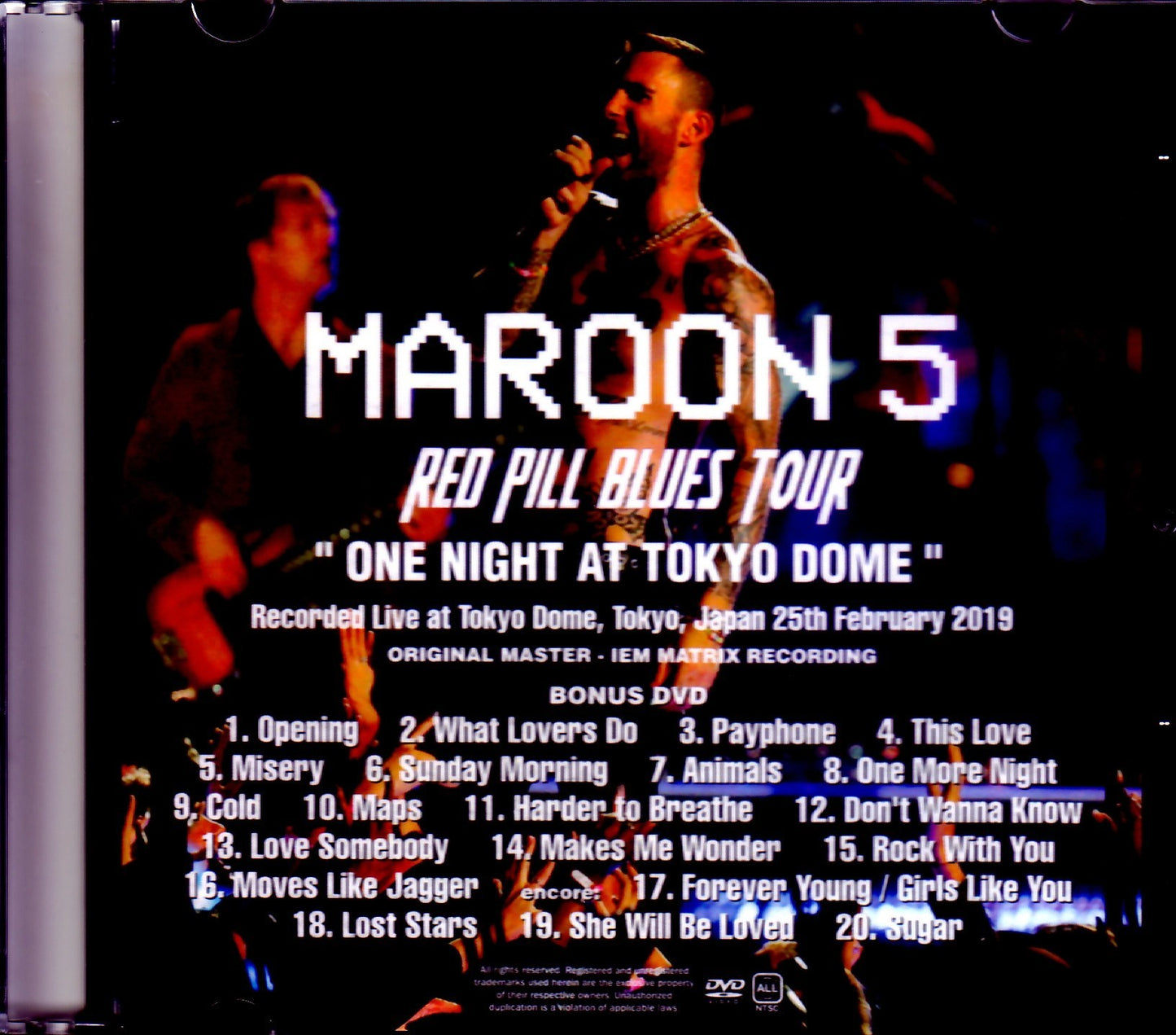Maroon 5/Tokyo,Japan 2019 IEM Matrix Ver.