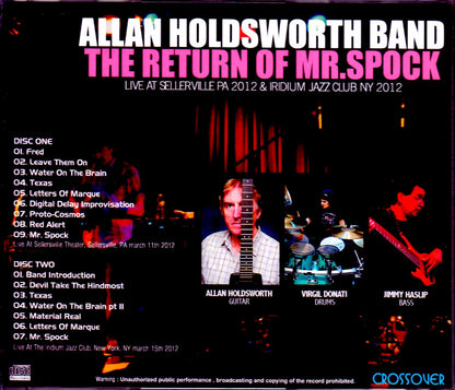 Allan Holdsworth Band/NY,USA 2012