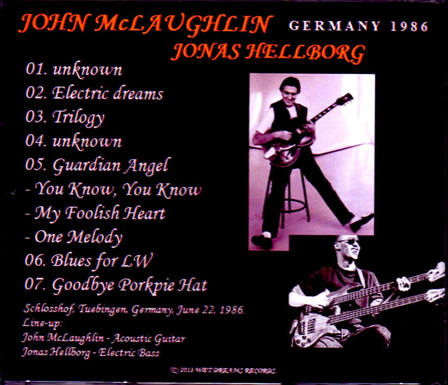 John McLaughlin, Jonas Helborg/Germany 1986