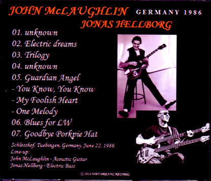 John McLaughlin, Jonas Helborg/Germany 1986