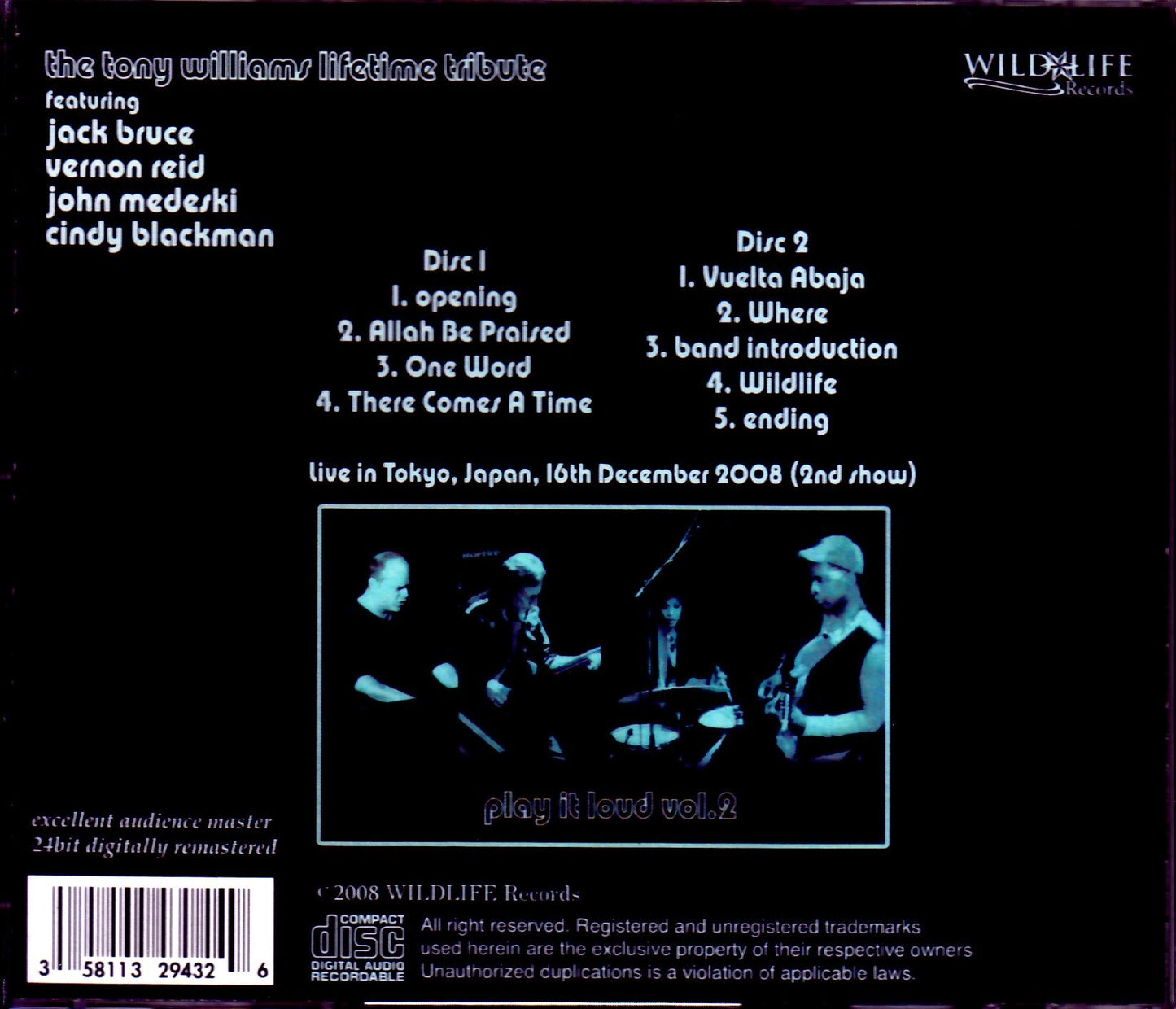 Jack Bruce,Vernon Reid,John Medeski,Cindy Blackman/Tokyo,Japan 12.16.2008 Vol.2