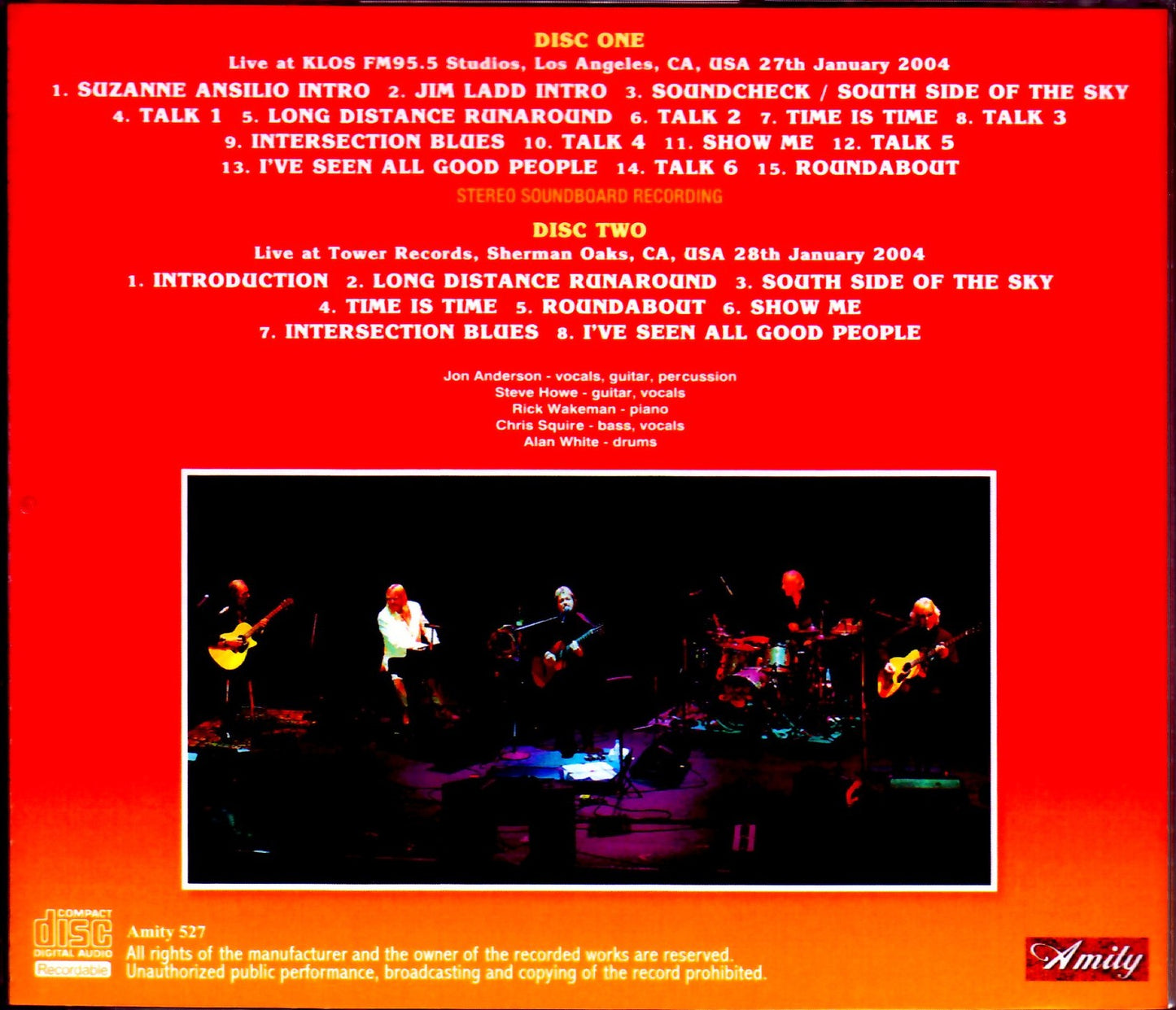 Yes/CA, USA 2004 & more