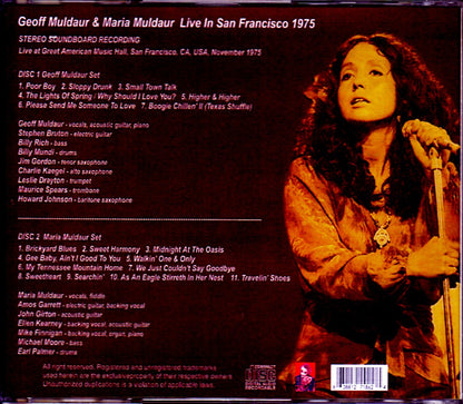 Geoff & Maria Muldaur/CA, USA 1975