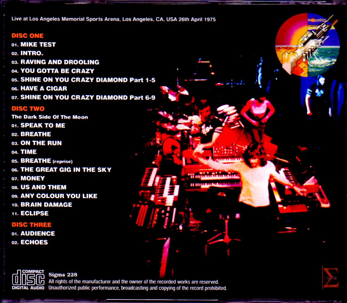 Pink Floyd/CA,USA 4.26.1975 Upgrade