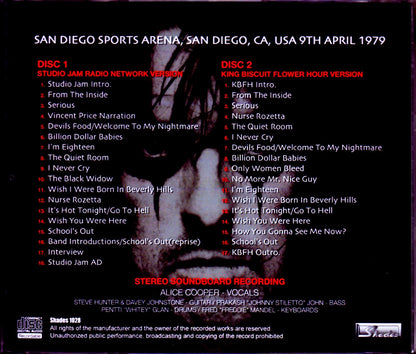 Alice Cooper/CA,USA 1979 Broadcast Masters