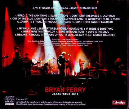 Bryan Ferry/Osaka,Japan 2019