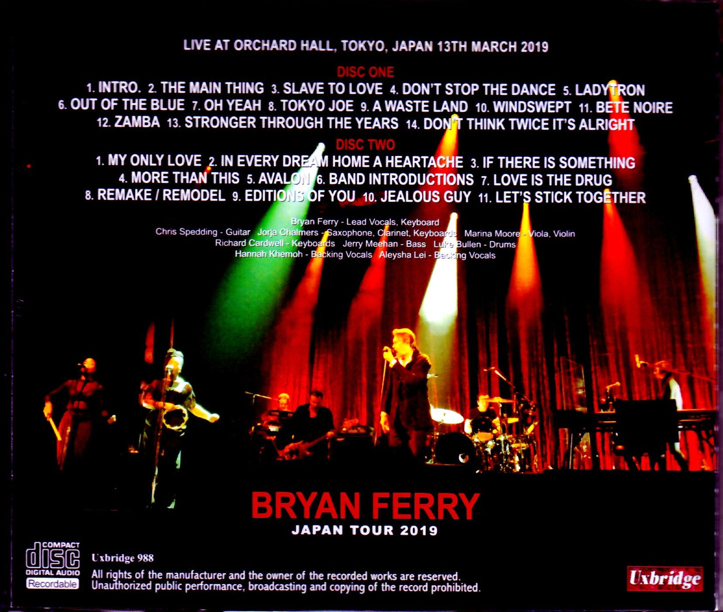 Bryan Ferry/Tokyo,Japan 2019
