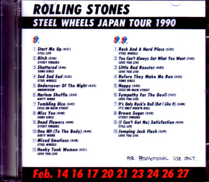 Rolling Stones/Steel Wheels Japan Tour Japanese Promo Only