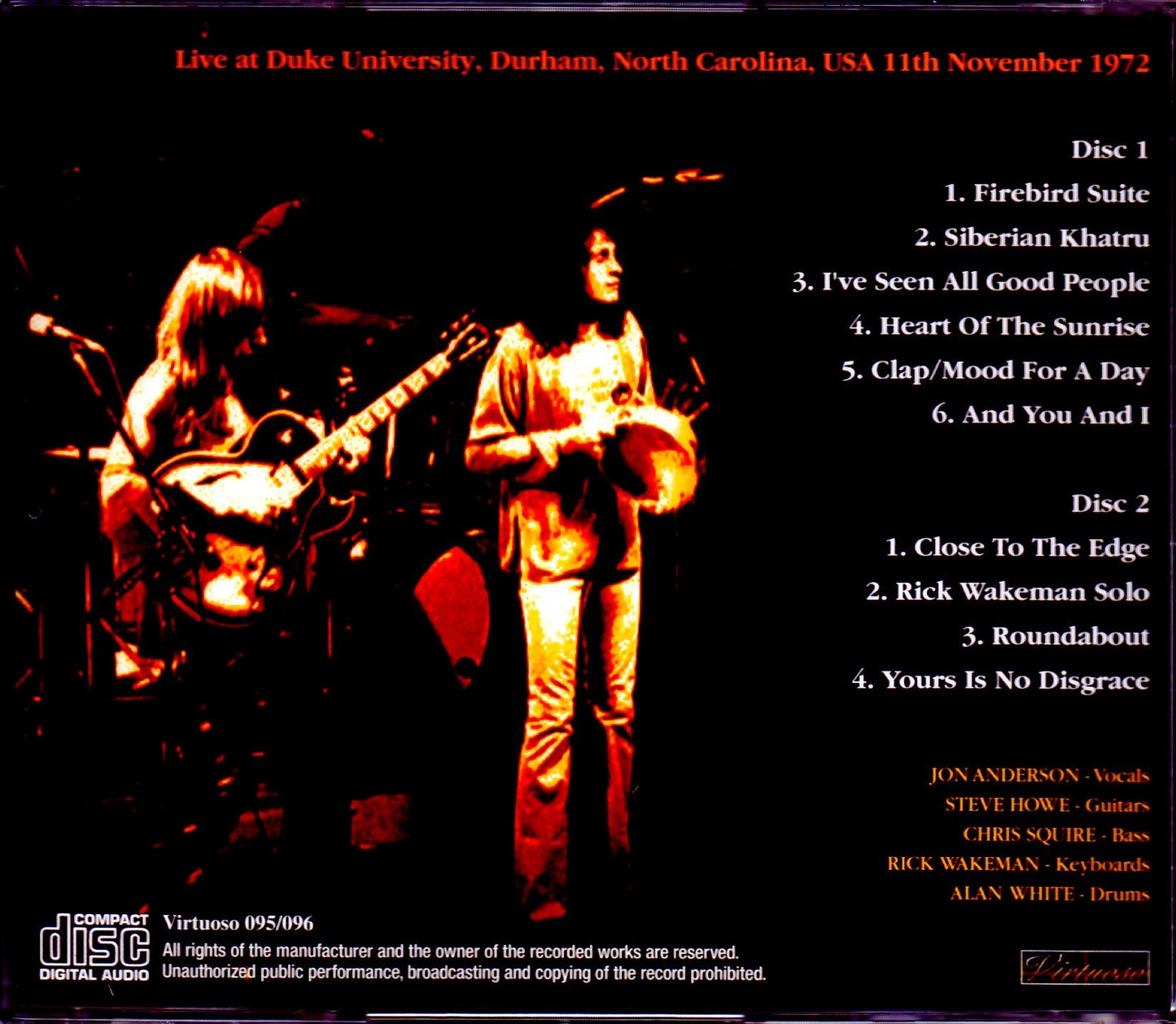 Yes/NC, USA 1972