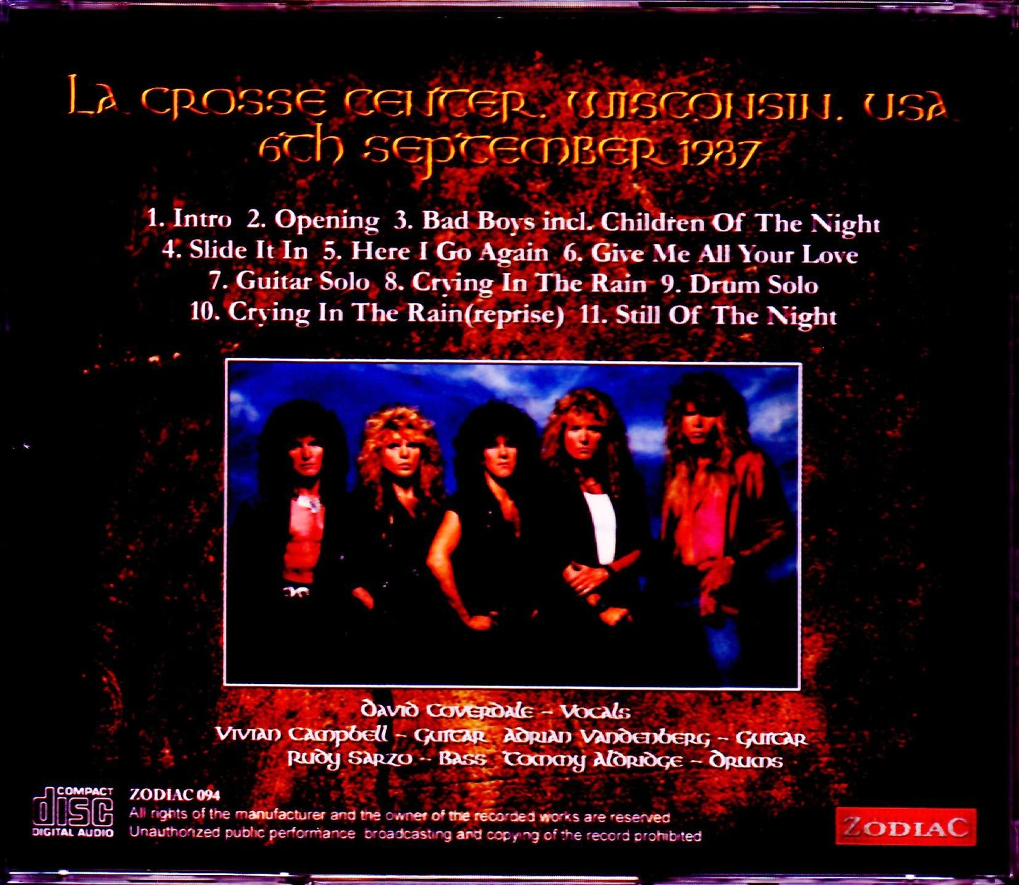 Whitesnake/WI,USA 1987 Upgarde