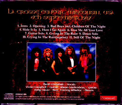 Whitesnake/WI,USA 1987 Upgarde