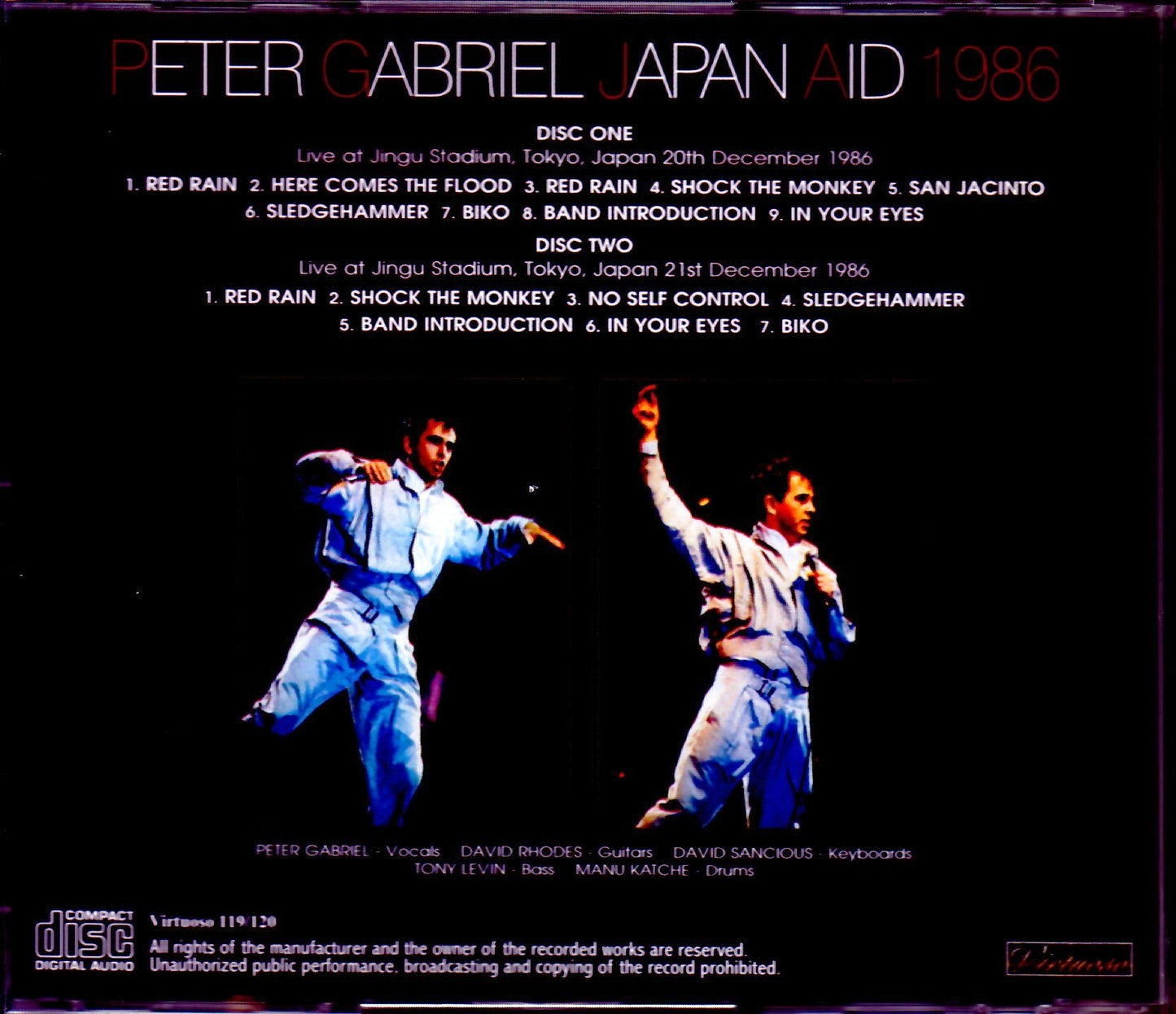 Peter Gabriel/Tokyo,Japan 1986 2 Days Complete
