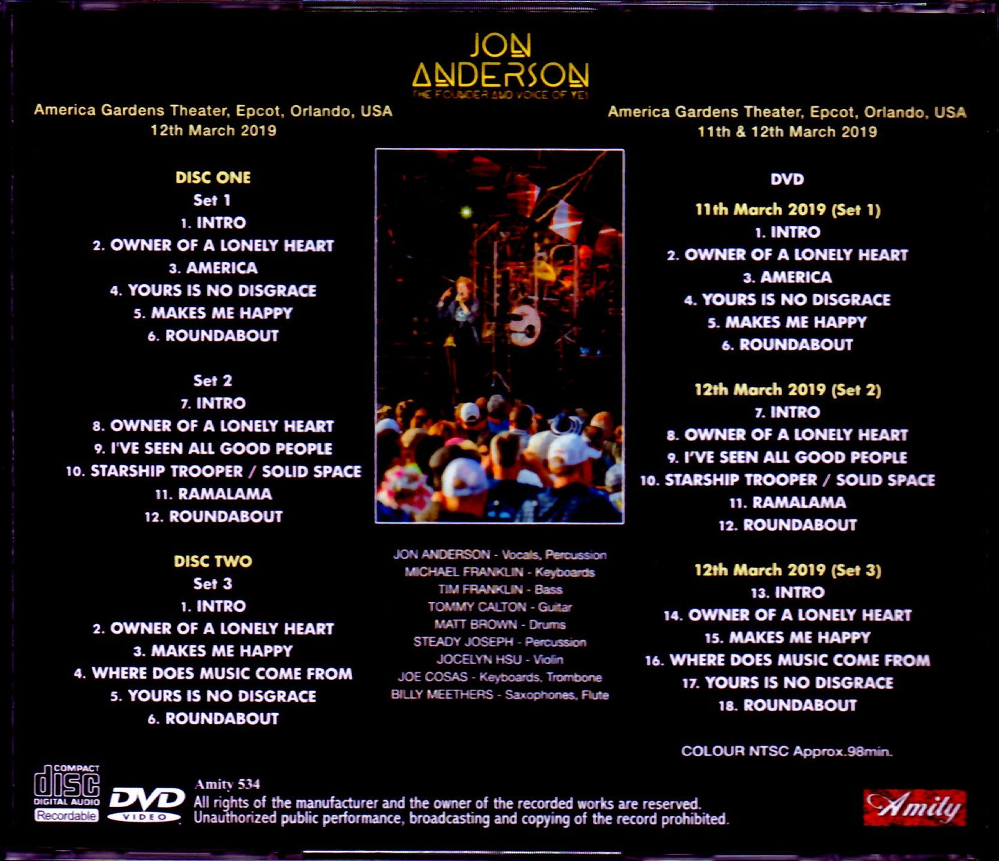 Jon Anderson/FL,USA 2019 S & V