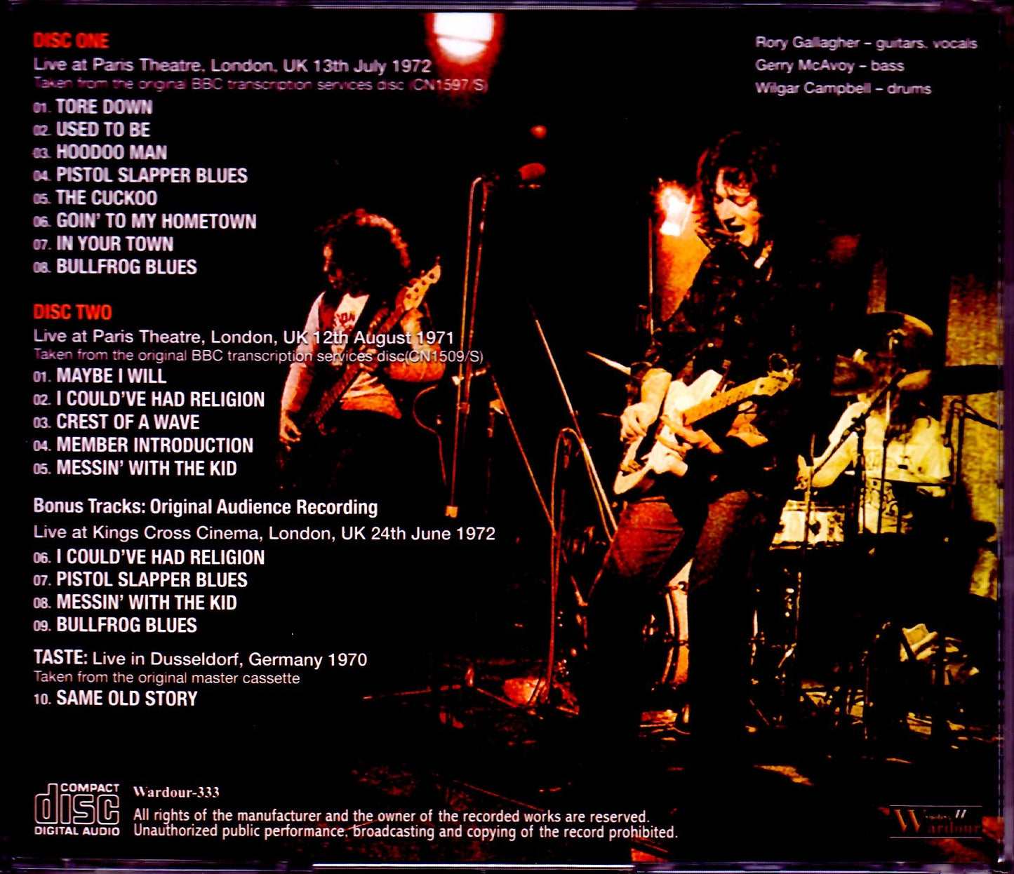 Rory Gallagher/London,UK 1971-1972