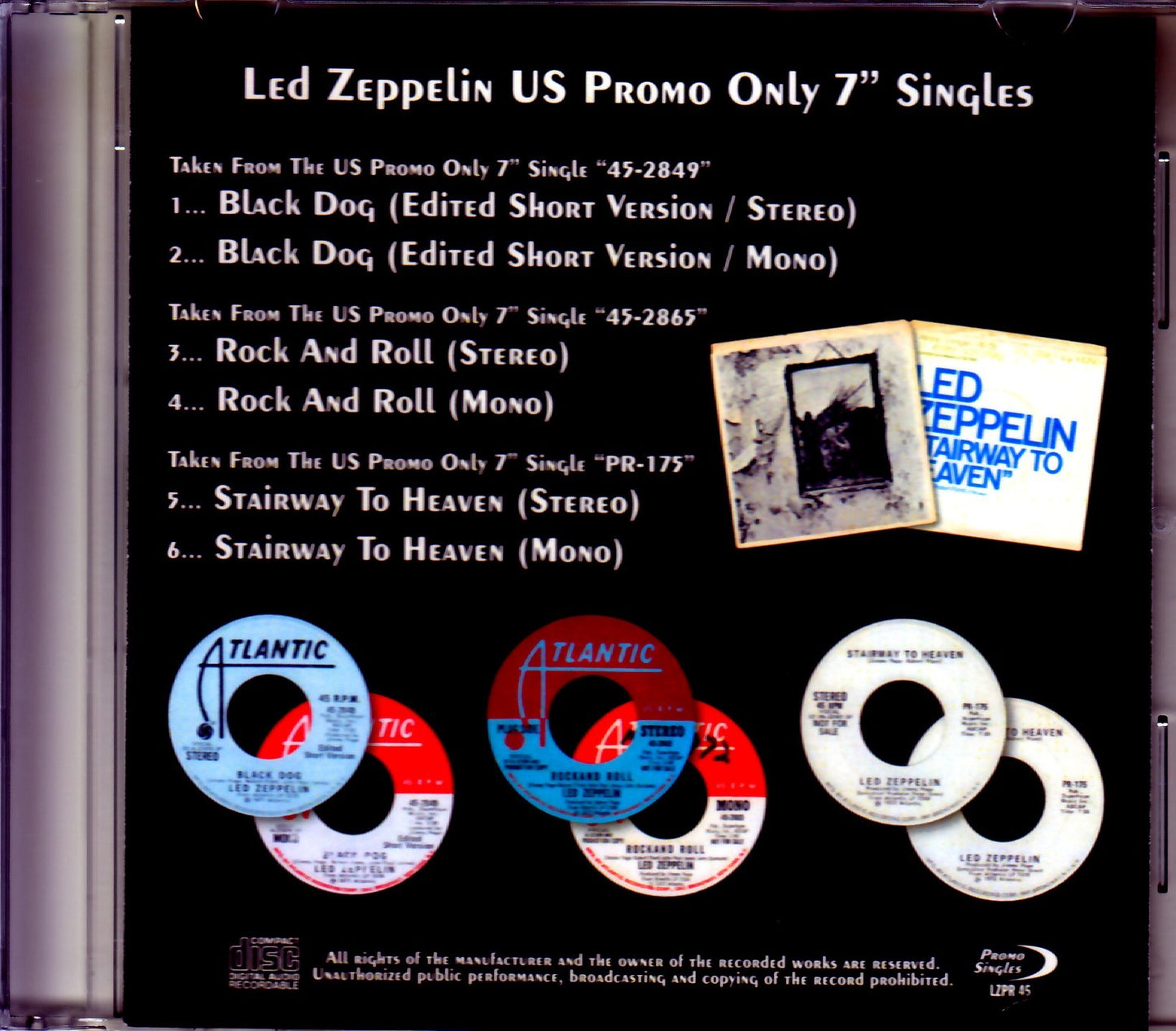 Led Zeppelin/IV US Promo Only 7” Single Collection