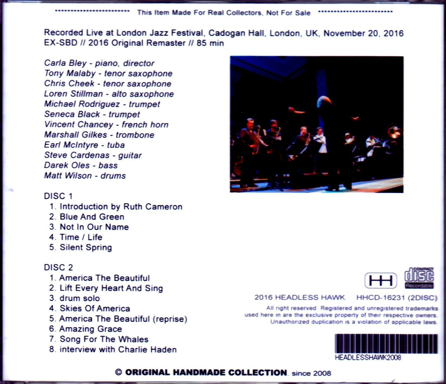 Carla Bley Liberation Music Orchestra/London,UK 2016