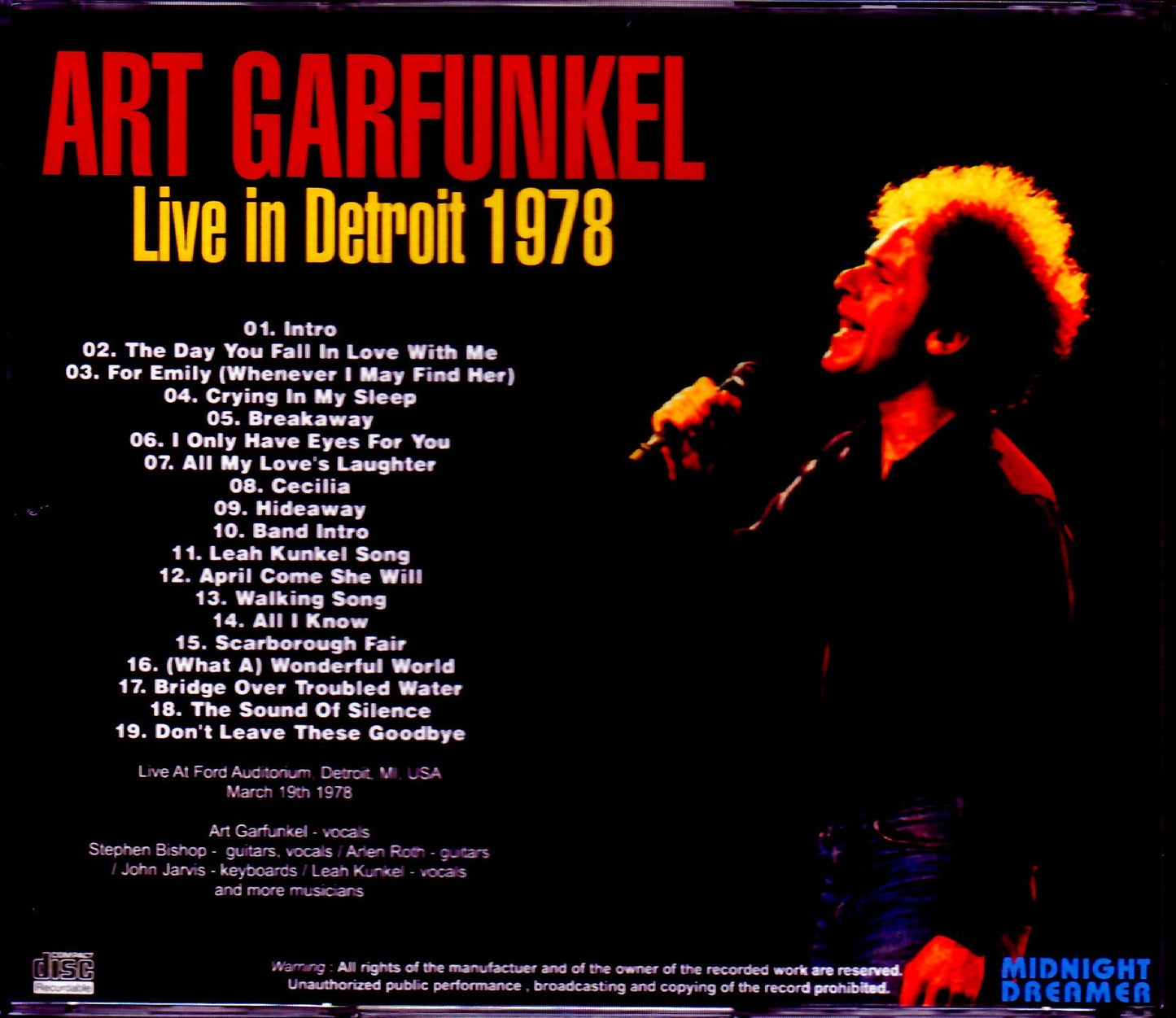 Art Garfunkel/MI, USA 1978