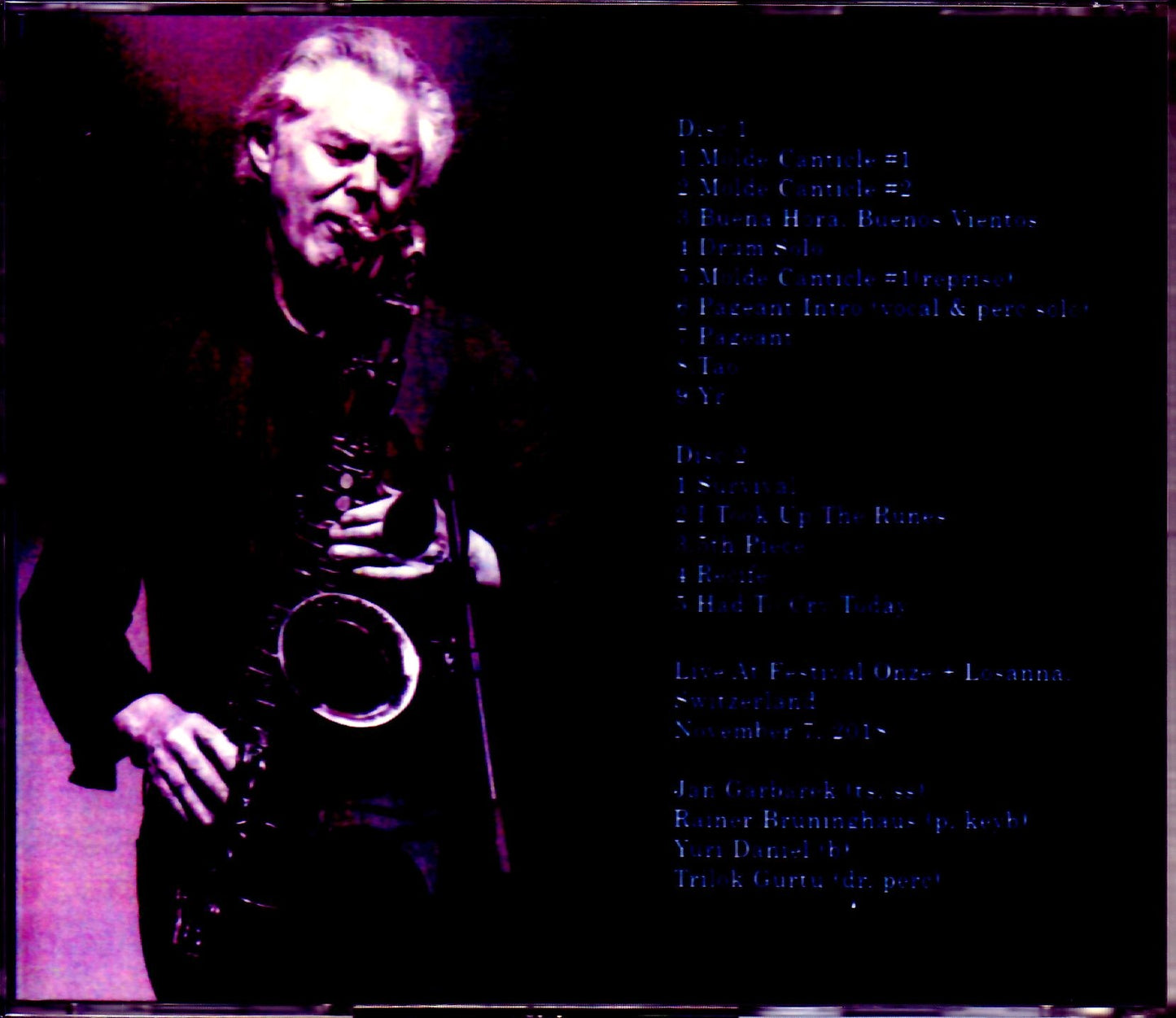 Jan Garbarek Group/Switzerland 2018